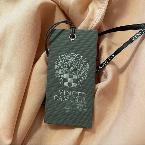 Vince Camuto Blush Pink Sleeveless Sheath Dress with Asymmetrical Ruffle Sz 10 - Picture 8 of 9